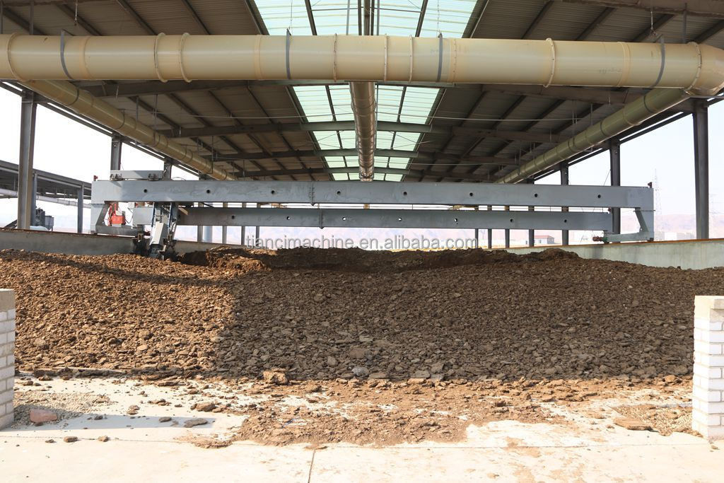 Equipo de fermentación de residuos orgánicos de alta capacidad de compost Tipo de rueda de compost Turner