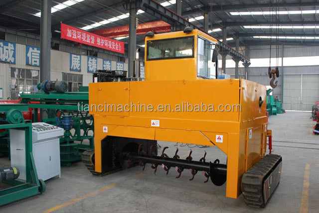 Máquina de tratamiento de fermentación de fertilizantes orgánicos de tipo Crawler