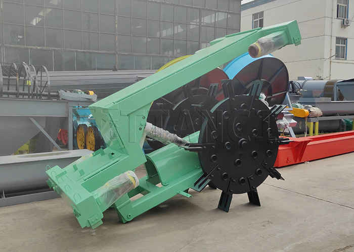 150-400 m3/h Producción Gran extensión de giro de compostaje máquina de torneado Tipo de rueda
