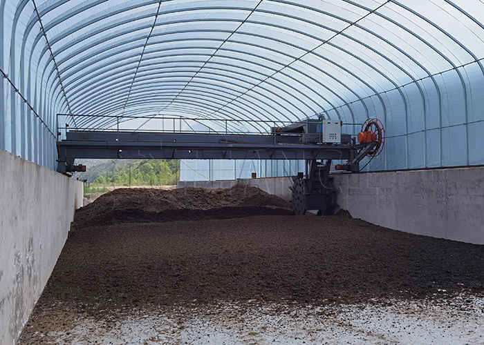 150-400 m3/h Producción Gran extensión de giro de compostaje máquina de torneado Tipo de rueda