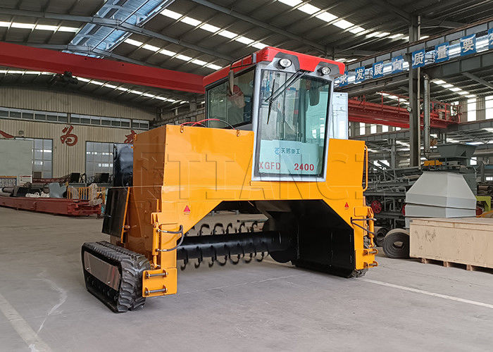 Fabricación de plantas tipo Crawler Equipo de fermentación de estiércol orgánico Compost Turner