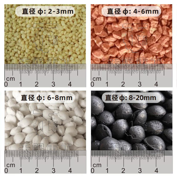 Máquina granulante de prensa de rodillos secos para sulfato de potasa y gránulos tamaño 2-30mm con granulante de fertilizante