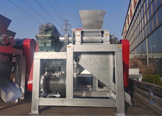 Máquina de granulación de fertilizantes químicos de acero inoxidable Granulador de prensa de doble rodillo