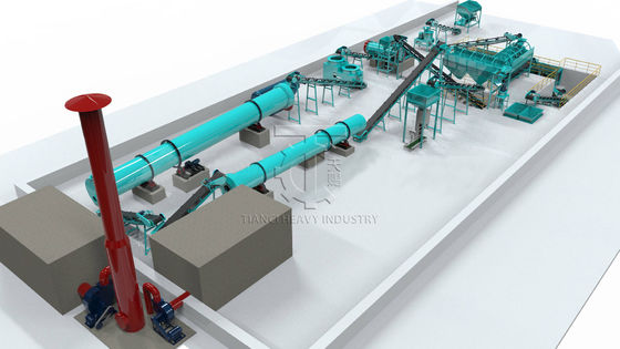 ISO9001 Máquina de pellets de estiércol de pollo Línea de producción de fertilizantes para hacer gránulos