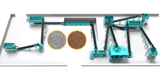 Línea de producción de fertilizantes orgánicos Línea de producción de fertilizantes compuestos Línea de producción NPK Línea de producción de fertilizantes mezclados